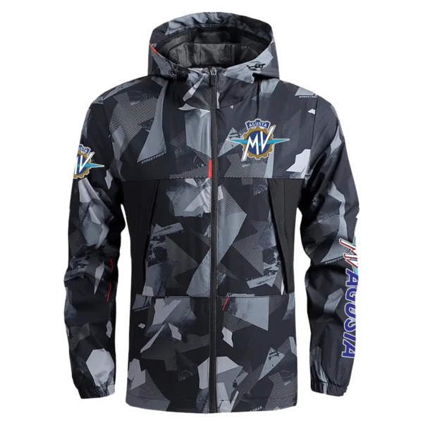 MV Agusta Exclusive Logo Outdoor Coat Waterproof HOMOT030625A01MVA - Black