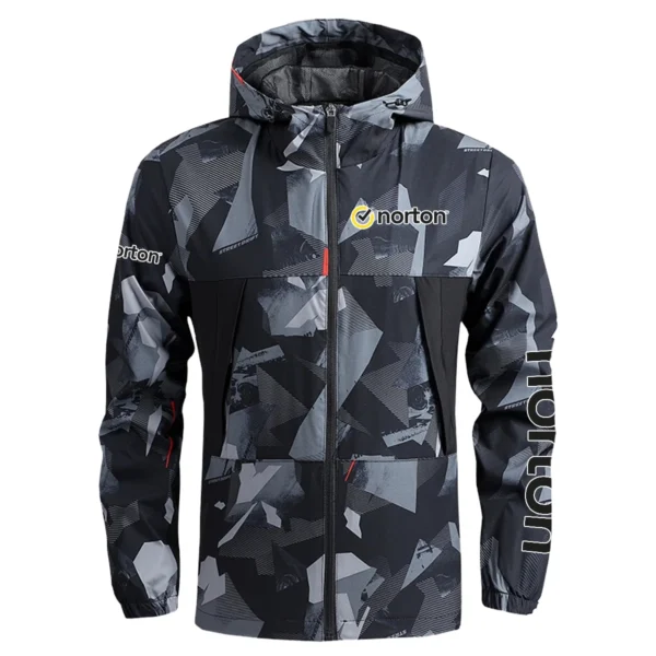 Norton Exclusive Logo Outdoor Coat Waterproof HOMOT030625A01NOR - Black