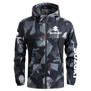 Suzuki Exclusive Logo Outdoor Coat Waterproof HOMOT030625A01SUZ - Black