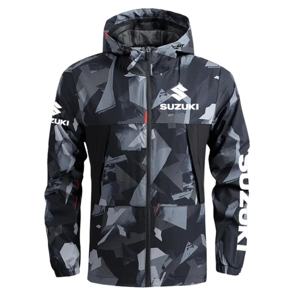 Suzuki Exclusive Logo Outdoor Coat Waterproof HOMOT030625A01SUZ - Black