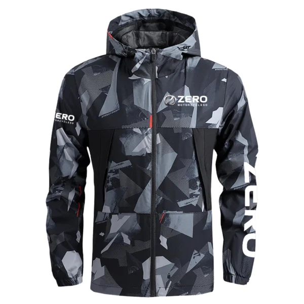 Zero Motorcycles Exclusive Logo Outdoor Coat Waterproof HOMOT030625A01ZER - Black