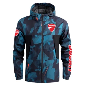 Ducati Exclusive Logo Outdoor Coat Waterproof HOMOT030625A01DUC - Blue
