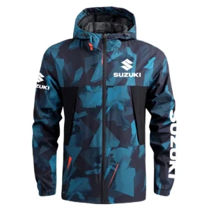 Suzuki Exclusive Logo Outdoor Coat Waterproof HOMOT030625A01SUZ - Blue