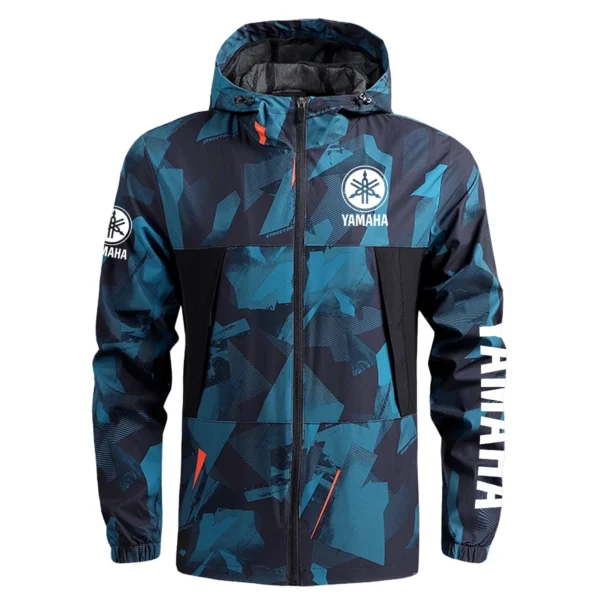 Yamaha Exclusive Logo Outdoor Coat Waterproof HOMOT030625A01YAM - Blue