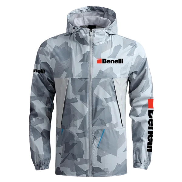 Benelli Exclusive Logo Outdoor Coat Waterproof HOMOT030625A01BEN - Gray