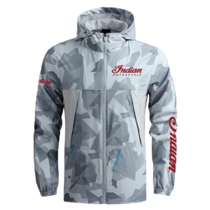 Indian Motorcycle Exclusive Logo Outdoor Coat Waterproof HOMOT030625A01IND - Gray
