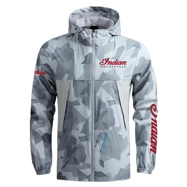 Indian Motorcycle Exclusive Logo Outdoor Coat Waterproof HOMOT030625A01IND - Gray