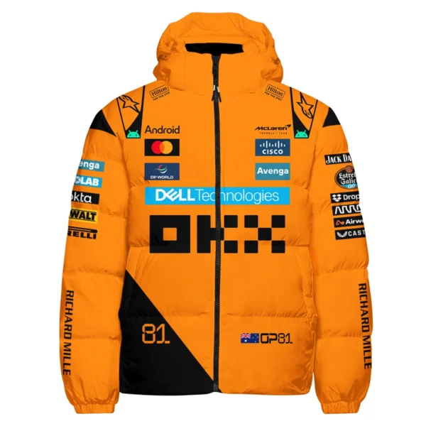 Oscar Piastri McLaren F1 Exclusive Down & Puffer Jackets BLF1180525A3HCJ - Image 2