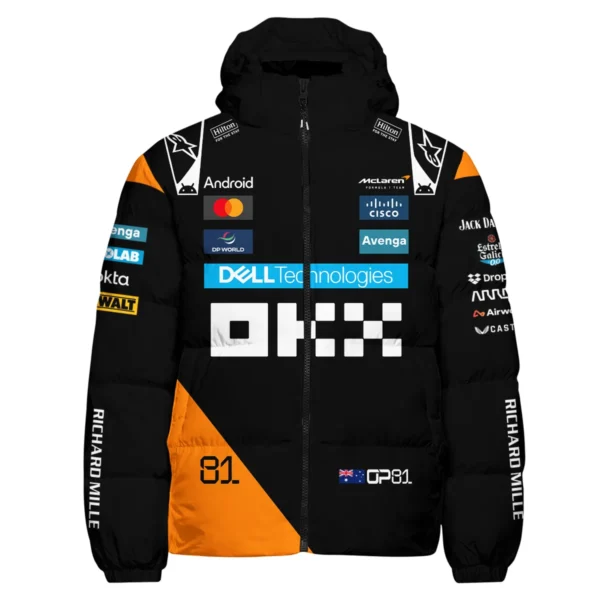 Oscar Piastri McLaren F1 Exclusive Down & Puffer Jackets BLF1180525A4HCJ - Image 2