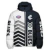 Carlton Blues Australian Football League Exclusive Logo Down & Puffer Jackets All Over Prints HOAFL230525DPJ01CARL