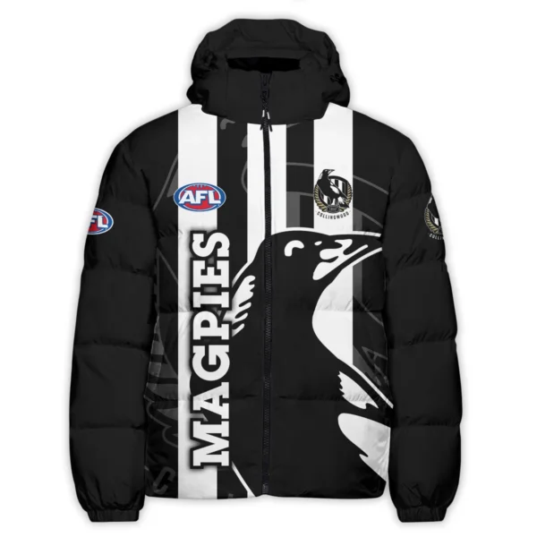 Collingwood Magpies Australian Football League Exclusive Logo Down & Puffer Jackets All Over Prints HOVA260525AFL13COLL - Image 2