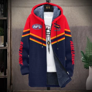 Adelaide Crows Australian Football League Exclusive Logo Fleece Windbreaker HOAFL240525FW01ADEL
