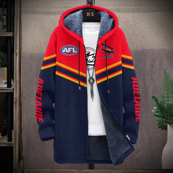 Adelaide Crows Australian Football League Exclusive Logo Fleece Windbreaker HOAFL240525FW01ADEL