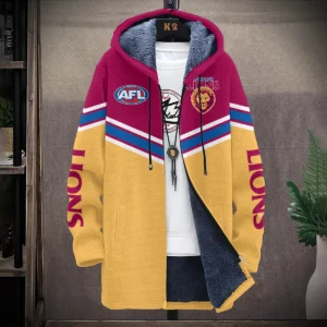 Brisbane Lions Australian Football League Exclusive Logo Fleece Windbreaker HOAFL240525FW01BL