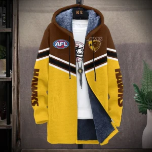 Hawthorn Hawks Australian Football League Exclusive Logo Fleece Windbreaker HOAFL240525FW01HAW