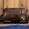 BMW Motorrad Motorcycles  Exclusive Logo - Personalized Leather Toiletry Bag QTMT180425BMW - Coffee