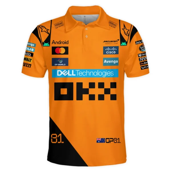 Oscar Piastri McLaren Formula One Exclusive Polo Shirt BLF1180525A3PL - Image 2