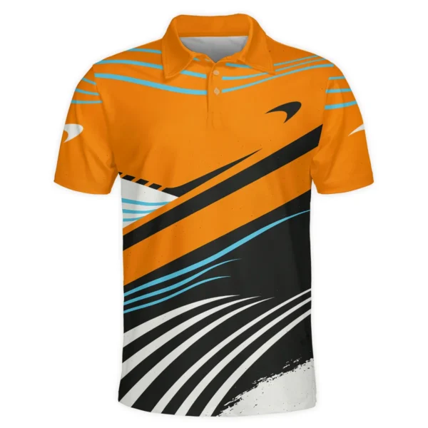 Waves Pattern McLaren F1 Exclusive Polo Shirt BLF131525A1PL - Image 2