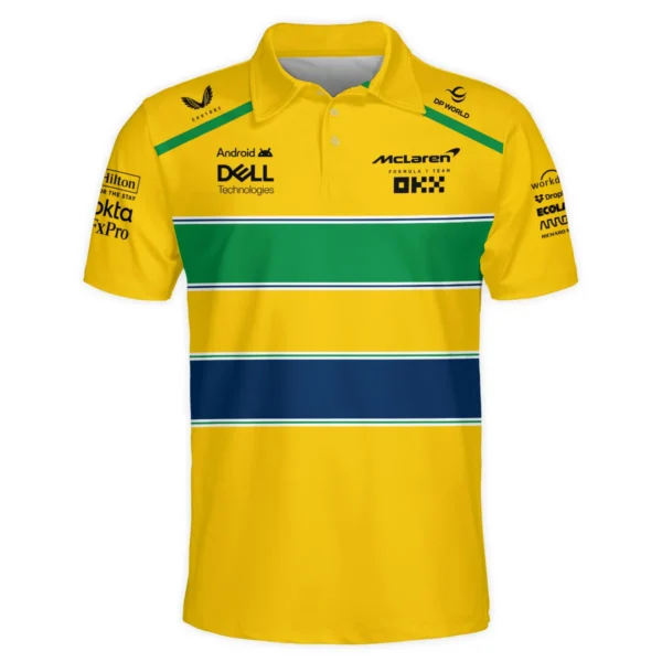 Forever Ayrton Senna McLaren F1 Exclusive Polo Shirt BLF13625A2PL - Image 2