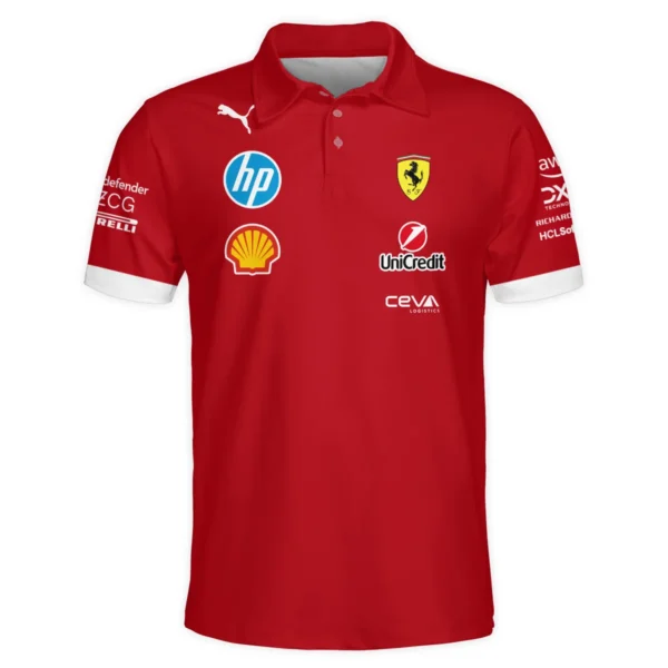 2025 Scuderia Ferrari F1 Special Edition Polo Shirt BLFRR4625A3PL - Image 2