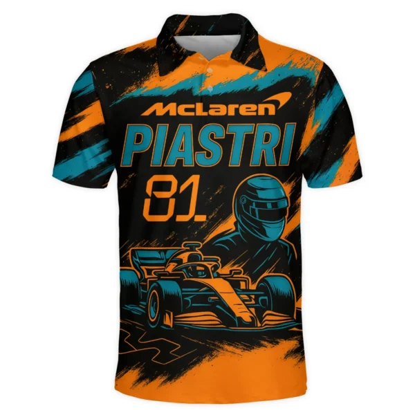 Piastri 81 McLaren F1 Exclusive Polo Shirt BLMCL1625A1PL - Image 2