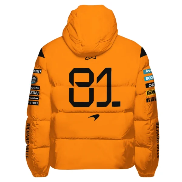 Oscar Piastri McLaren F1 Exclusive Down & Puffer Jackets BLF1180525A3HCJ - Image 3