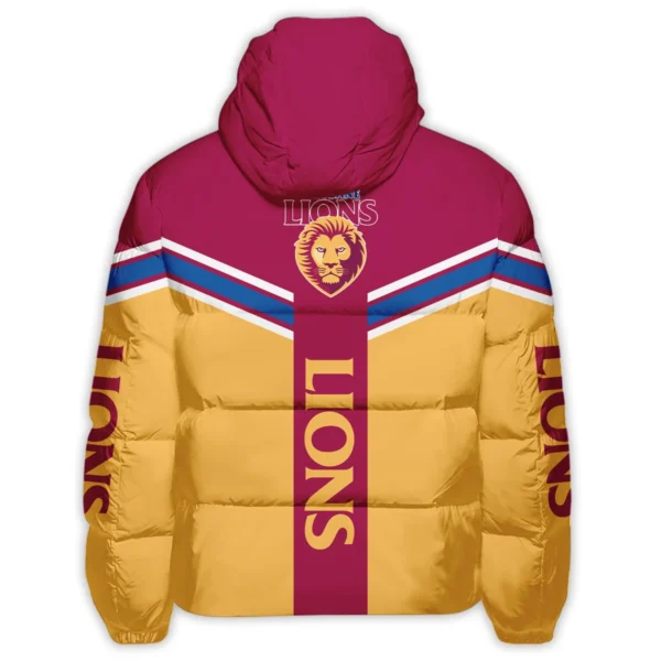 Brisbane Lions Australian Football League Exclusive Logo Down & Puffer Jackets All Over Prints HOAFL240525DPJ01BL - Image 3