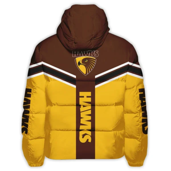 Hawthorn Hawks Australian Football League Exclusive Logo Down & Puffer Jackets All Over Prints HOAFL240525DPJ01HAW - Image 3