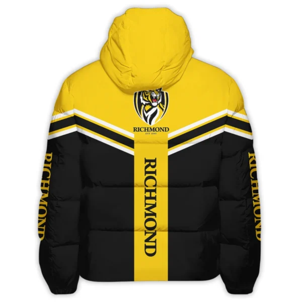 Richmond Tigers Australian Football League Exclusive Logo Down & Puffer Jackets All Over Prints HOAFL240525DPJ01RICH - Image 3