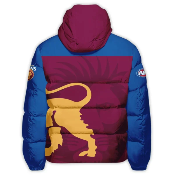Brisbane Lions Australian Football League Exclusive Logo Down & Puffer Jackets All Over Prints HOVA260525AFL13BL - Image 3