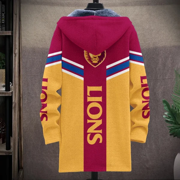 Brisbane Lions Australian Football League Exclusive Logo Fleece Windbreaker HOAFL240525FW01BL - Image 2