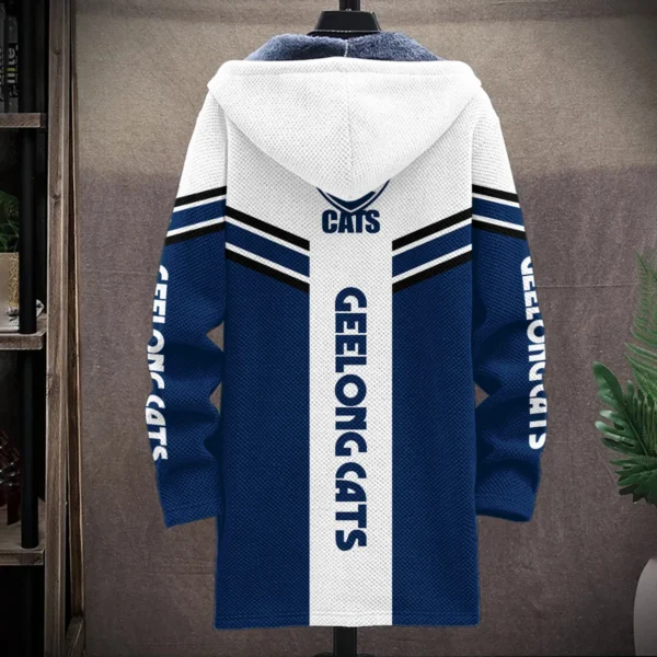 Geelong Cats Australian Football League Exclusive Logo Fleece Windbreaker HOAFL240525FW01GEEL - Image 2