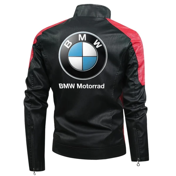 BMW Motorrad Exclusive Logo Leather Jacket Motorcycle HOMOT060625LJ01BMW - Red - Image 3