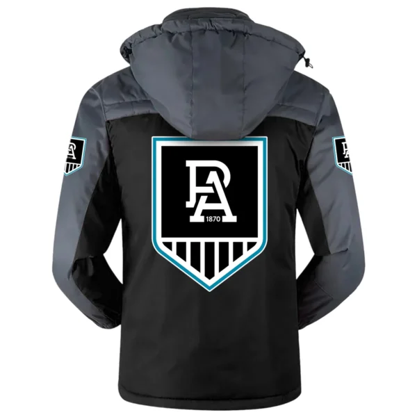 Port Adelaide Power Australian Football League Exclusive Logo Plush Charging Suit HOAFL220525PCS01PORT - Black - Image 3