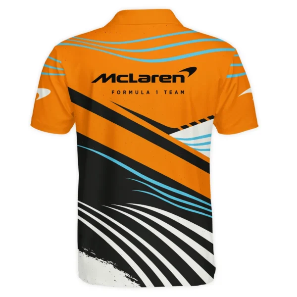 Waves Pattern McLaren F1 Exclusive Polo Shirt BLF131525A1PL - Image 3