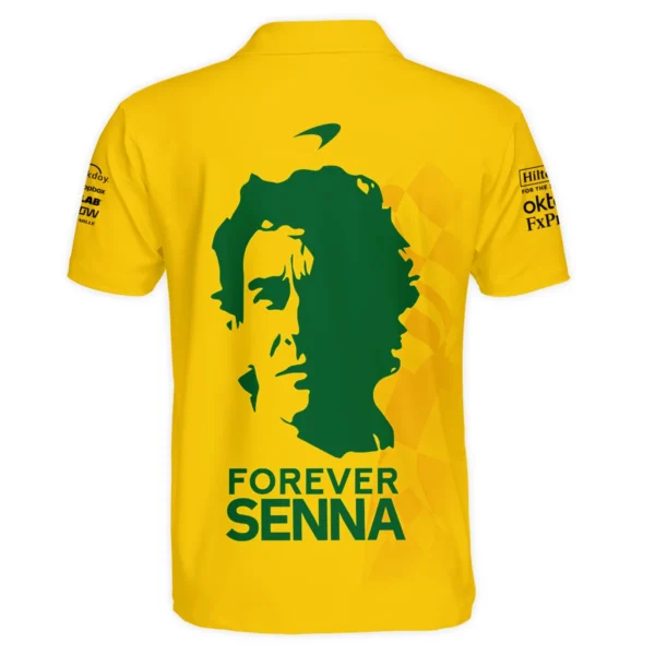 Forever Ayrton Senna McLaren F1 Exclusive Polo Shirt BLF13625A2PL - Image 3