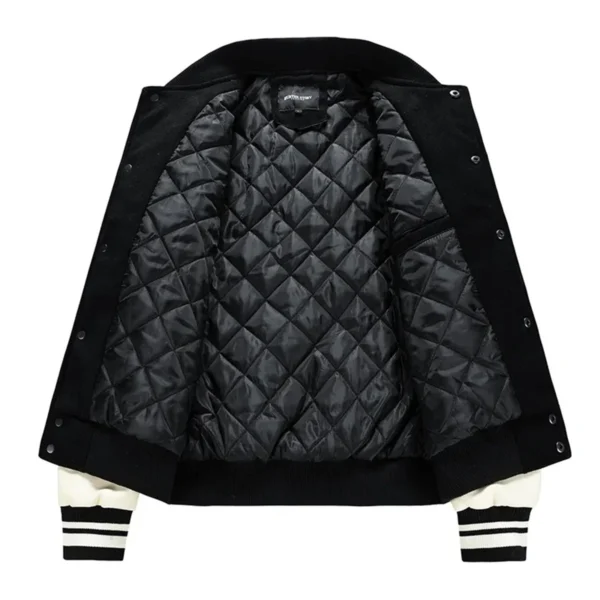 Western Bulldogs AFL Exclusive Logo Leather Baseball Jacket Sleeves HOAFL310525BBJ01WB - Dark Blue - Image 3