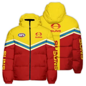 Gold Coast SUNS Australian Football League Exclusive Logo Down & Puffer Jackets All Over Prints HOAFL240525DPJ01GCFC