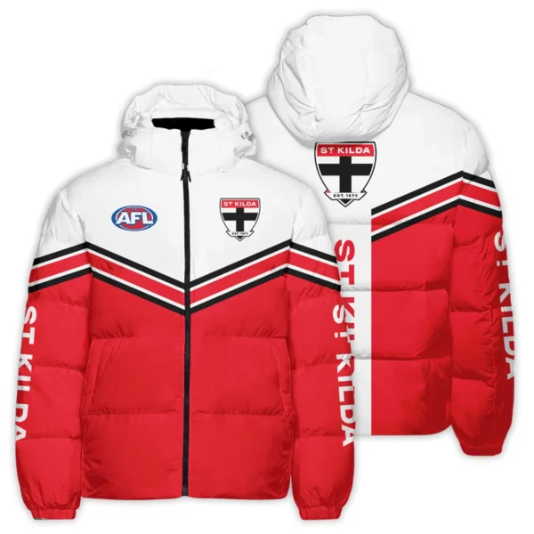St Kilda Saints Australian Football League Exclusive Logo Down & Puffer Jackets All Over Prints HOAFL240525DPJ01STK