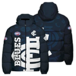 Carlton Blues Australian Football League Exclusive Logo Down & Puffer Jackets All Over Prints HOVA260525AFL13CARL