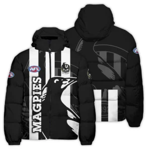 Collingwood Magpies Australian Football League Exclusive Logo Down & Puffer Jackets All Over Prints HOVA260525AFL13COLL