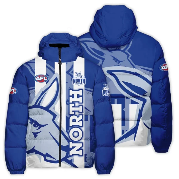North Melbourne Kangaroos Australian Football League Exclusive Logo Down & Puffer Jackets All Over Prints HOVA260525AFL13NMFC