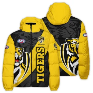 Richmond Tigers Australian Football League Exclusive Logo Down & Puffer Jackets All Over Prints HOVA260525AFL13RICH