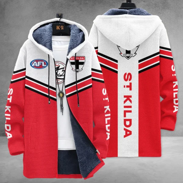 St Kilda Saints Australian Football League Exclusive Logo Fleece Windbreaker HOAFL240525FW01STK - Image 3