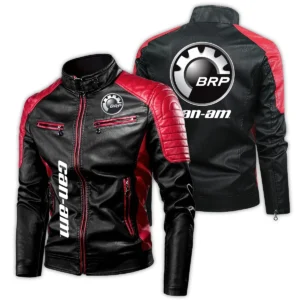 Can-Am (BRP) Exclusive Logo Leather Jacket Motorcycle HOMOT060625LJ01CAN - Red