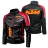 KTM Exclusive Logo Leather Jacket Motorcycle HOMOT060625LJ01KTM - Red