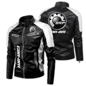 Can-Am (BRP) Exclusive Logo Leather Jacket Motorcycle HOMOT060625LJ01CAN - White