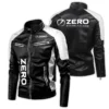 Zero Motorcycles Exclusive Logo Leather Jacket Motorcycle HOMOT060625LJ01ZER - Black & White
