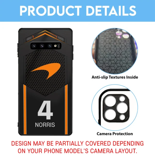 4 Norris McLaren F1 Team Phone Case - Dustproof, Scratch & Shock Resistant - BLMCL2625A1NR - Image 3
