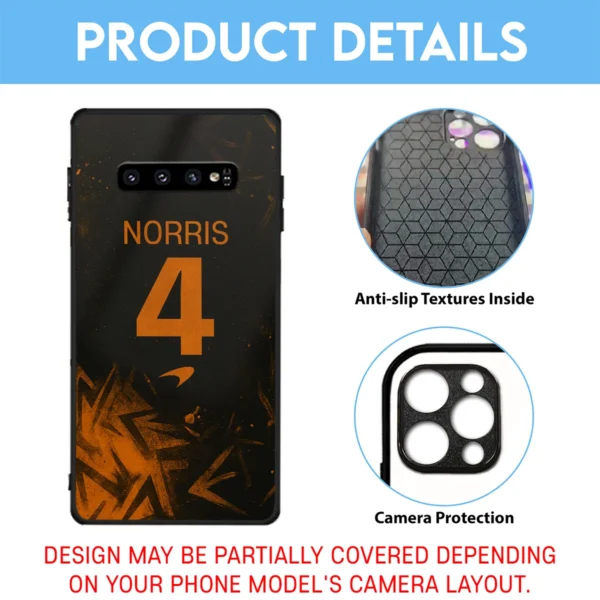 4 Lando Norris McLaren F1 Team Phone Case - Dustproof, Scratch & Shock Resistant - BLMCL2625A4NR - Image 3